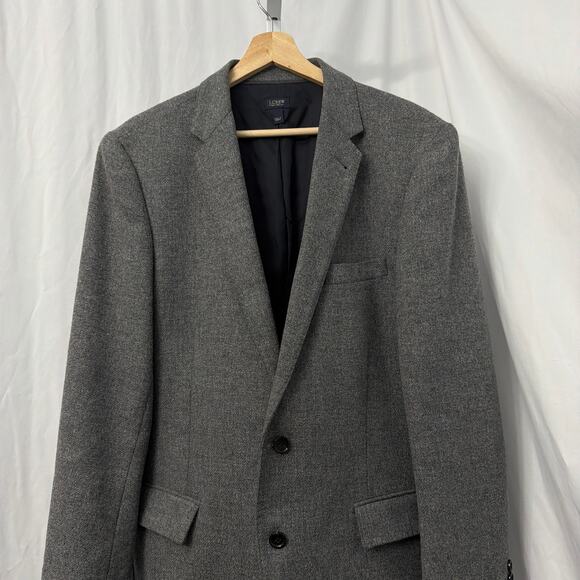 J Crew Ludlow Moon Wool Blazer Mens 42R Gray Tweed Sport Coat Preppy 2 Button - Picture 8 of 13